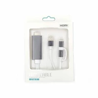 Adapter HDMI do telefonu micro USB Lightning USB OT-7537 widok zestawu