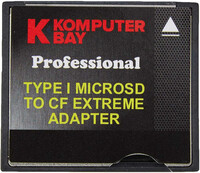 Adapter kart microSDXC na CF KomputerBay TYPE 1 widok z przodu