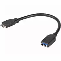 Adapter przejściówka USB-AF 3.0 do USB micro-B 3.0 widok z przodu