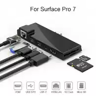 Adapter stacja dokująca dla Microsoft Surface Pro 7 USB3.1 HDMI 4K widok z przodu.