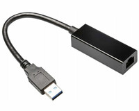 Adapter USB 3.0 do Ethernet Gigabit RJ45 OS X AmazonBasics widok z przodu