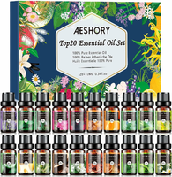 Aeshory Zestaw olejków eterycznych 20 x 10 ml, naturalne olejki zapachowe