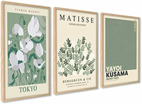 ag.art deco Zestaw 3 plakatów 30x40 cm Matisse – zielono-beżowe obrazki na ścianę