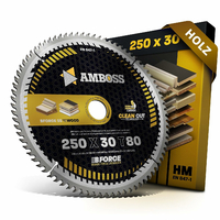 Amboss Werkzeuge tarcza HM 250x30 mm Z80 – brzeszczot do piły tarczowej, drewno
