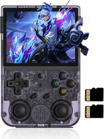 Anbernic RG353V 64 GB – konsola przenośna Android i Linux, przezroczysta fioletowa