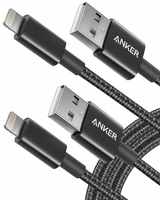 Anker kabel USB-A Lightning 2 szt. 1,8 m, nylon, MFi, czarny