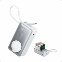 Anker MagGo 10000 mAh 35 W - powerbank z ładowarką do Apple Watch, biały