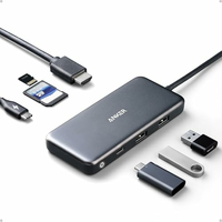 Anker PowerExpand+ hub USB-C 7 w 1, HDMI 4K, SD, szary