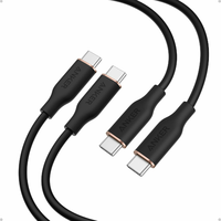 Anker PowerLine III Flow zestaw 2x kabel USB-C 240 W, silikon, 1,8 m, czarny