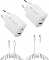 Anker zestaw 2x ładowarka USB-C 20 W + kabel 1,5 m, biała