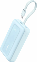 Anker Zolo powerbank 10000 mAh z kablem USB-C, 30 W, niebieski