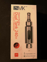 Atomizer clearomizer ISMK Dual Tank 240+ Dual Flavour widok z przodu.
