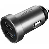 Aukey CC-S7 2-portowa ładowarka samochodowa USB widok z przodu