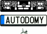 Autodomy - ramki na tablice rejestracyjna, komplet 2 szt., czarne