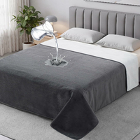 Autsel koc narzuta wodoodporna 203 x 229 cm – dwustronna, ciemnoszara i biała
