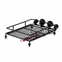 Bagażnik dachowy Austar RM4993B dla samochodów RC 1/10 1/8 z oświetleniem widok z tyłu
