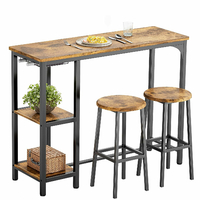 Bealife zestaw barowy stół 120 cm i 2 stołki – industrialny, retro