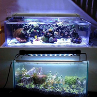 Belka oświetleniowa lampa do akwarium 60-80cm 72 LED nowej generacji widok na akwarium