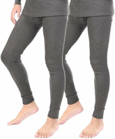 BestSale247 kalesony termiczne męskie 2-pak XL – ciepła bielizna, ciemnoszary melanż