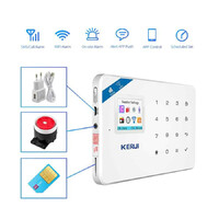 Bezprzewodowa centrala system alarmowy KERUI W18 Wi-Fi GSM IP widok z przodu.