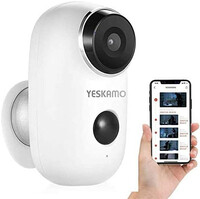 Bezprzewodowa kamera CCTV YESKAMO ‎A3 zasilana baterią 1080P widok z aplikacji.
