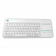 Bezprzewodowa biała klawiatura Logitech K400 Plus 