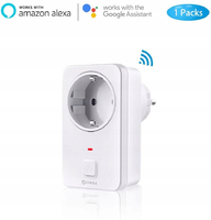 Bezprzewodowe inteligentne gniazdo Coosa WiFi Android iOS Amazon Alexa Google Home widok z przodu