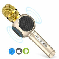 Bezprzewodowy mikrofon do karaoke ERAY E103 Bluetooth widok z przodu
