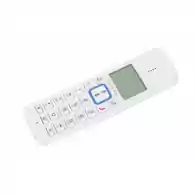 Bezprzewodowy telefon stacjonarny Alcatel Versatis F230 niebieski widok z przodu.