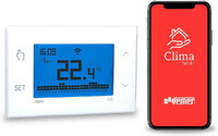 Bezprzewodowy termostat ścienny WiFi Smart Vemer Tuo VE785700 widok z przodu