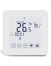 Bezprzewodowy termostat WiFi biały HY08 do ogrzewania podłogowego z temperaturą zewnętrzną Nr + WiFi
