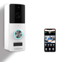 Bezprzewodowy wideodomofon dzwonek kamera WiFi Yiroka WF005 DoorCam Smart widok z przodu.