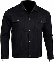 Bikers Gear Australia – kurtka motocyklowa dżinsowa z kevlarem, czarna 2XL