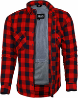 Bikers Gear Australia – motocyklowa koszula flanelowa z kevlarem, czerwono-czarna 2XL
