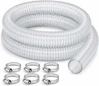 Bnnrjia Wąż ssący przezroczysty 3 m x 50 mm ze stalową spiralą