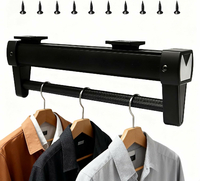 Bofanze wysuwany wieszak do szafy 30 cm – komandorka z aluminium, czarna