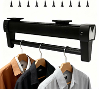 Bofanze wysuwany wieszak do szafy 30 cm – komandorka z aluminium, czarna