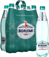 Borjomi naturalna woda mineralna gazowana 6 x 1 l – butelki PET z Gruzji