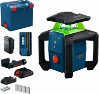 Bosch GRL18V-3-31G – laser obrotowy zielony, odbiornik LR3-2, akumulator 4 Ah, L-BOXX
