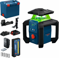 Bosch GRL18V-4-34CVG – laser obrotowy zielony z odbiornikiem LR 45, akumulator 4 Ah