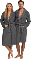 BOSKIMO Szlafrok unisex bawełniany 420 gsm - antracytowy, XL