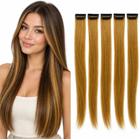 CAISHA BST143 – zestaw 5 pasm włosów clip-in 50 cm, blond