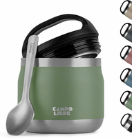 Campo Libre termos obiadowy na zupe 400 ml ze stali nierdzewnej z lyzeczka, mech