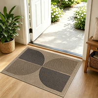 Capslpad wycieraczka pod drzwi 50 x 80 cm – antypoślizgowa mata w stylu juty, do prania