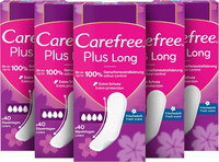 Carefree Wkładki higieniczne Plus Long 5x40 szt.