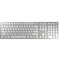 CHERRY DW 9000 SLIM SX BT klawiatura bezprzewodowa biała widok z przodu.