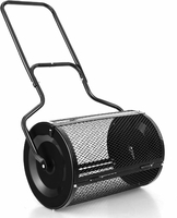 COSTWAY SF6345DE – rozsiewacz kompostu i nawozów 75 l, metalowy, czarny
