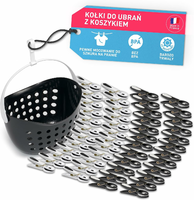 culiclean zestaw 40 klamerek do prania z koszykiem, miękkie klipsy