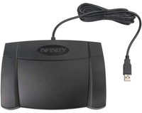 Cyfrowy pedał transkrypcji kontroler Infinity IN-USB-2 widok z przodu