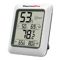 Cyfrowy termohigrometr pokojowy termometr ThermoPro TP50 widok z przodu.